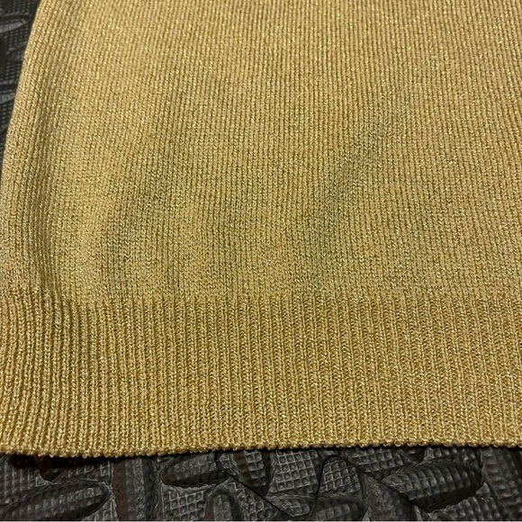 St John Basic Santana Knit Tank Blouse Top Gold Size Large - Picture 3 of 8